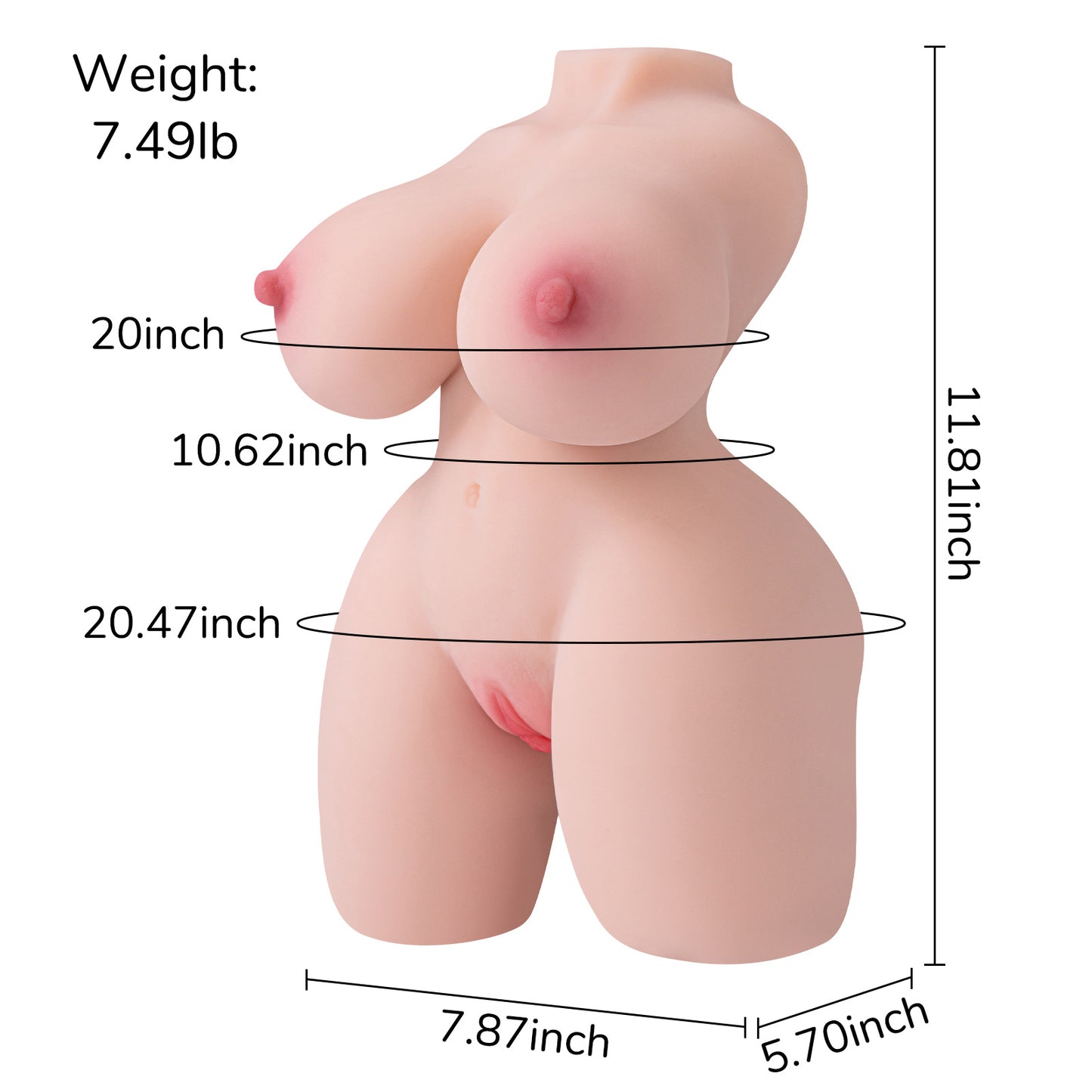 Chloe: 7LB Mini Sex Doll & Cheap Torso for beginner - MayShe