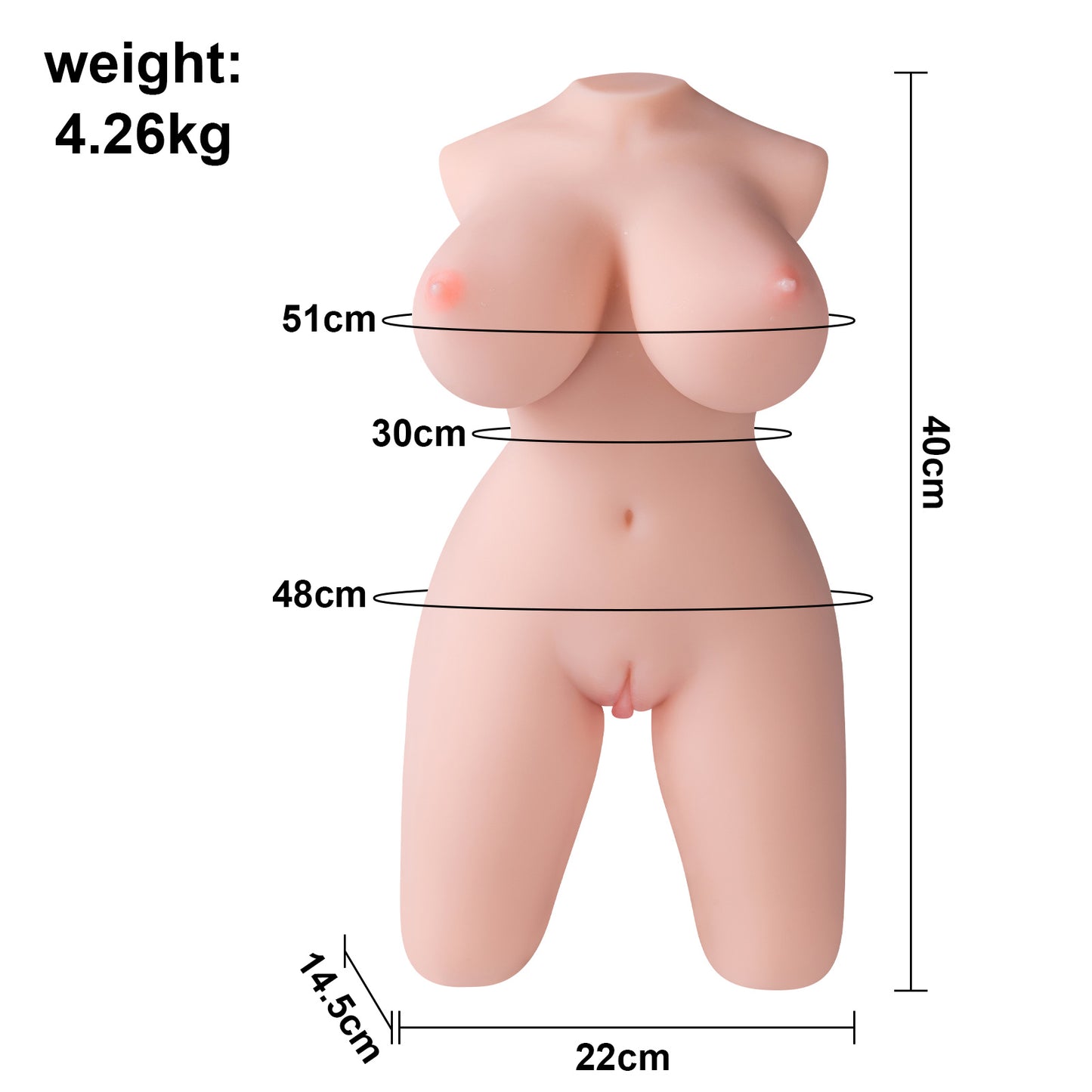 Vina: 9LB Mini Sex Doll Torso & Best Masturbator - MayShe